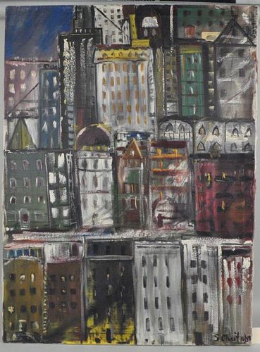 S. CHAIT, CITYSCAPE O/Csigned,