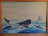 S. FERNANDES WHALING PAINTING