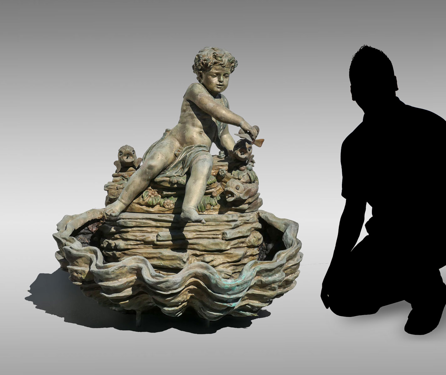 S. KELIAM CAST BRONZE CHERUB
