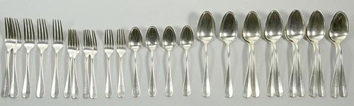 S. KIRK & SON COIN SILVER FLATWARE,