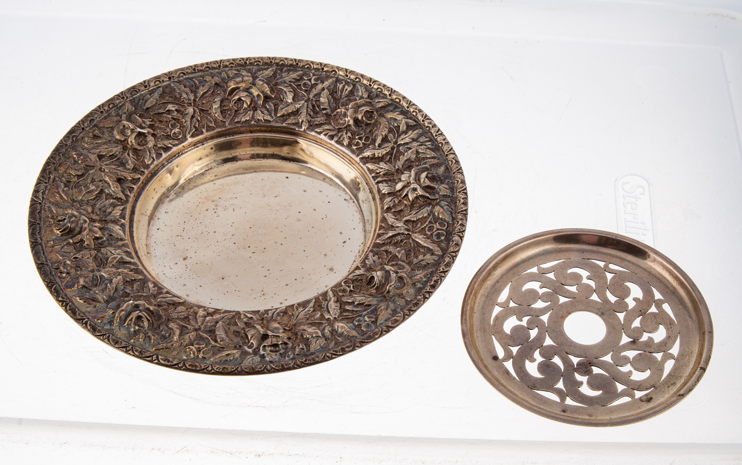 S KIRK & SON REPOUSSE SILVER BUTTER