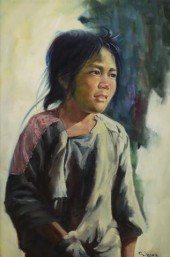 S. LEONG OIL PAINTING PORTRAIT