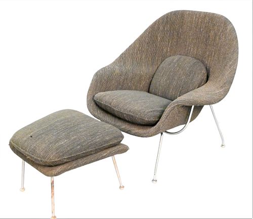 SAARINEN WOMB CHAIR AND OTTOMAN