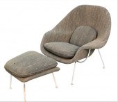 SAARINEN WOMB CHAIR AND OTTOMA