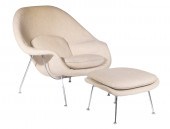 SAARINEN WOMB CHAIR & OTTOMAN