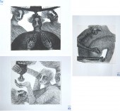 SABA DARAEE THREE LITHOGRAPHS