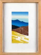Sabra Field woodblock, pencil