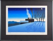 Sabra Field woodblock print, “