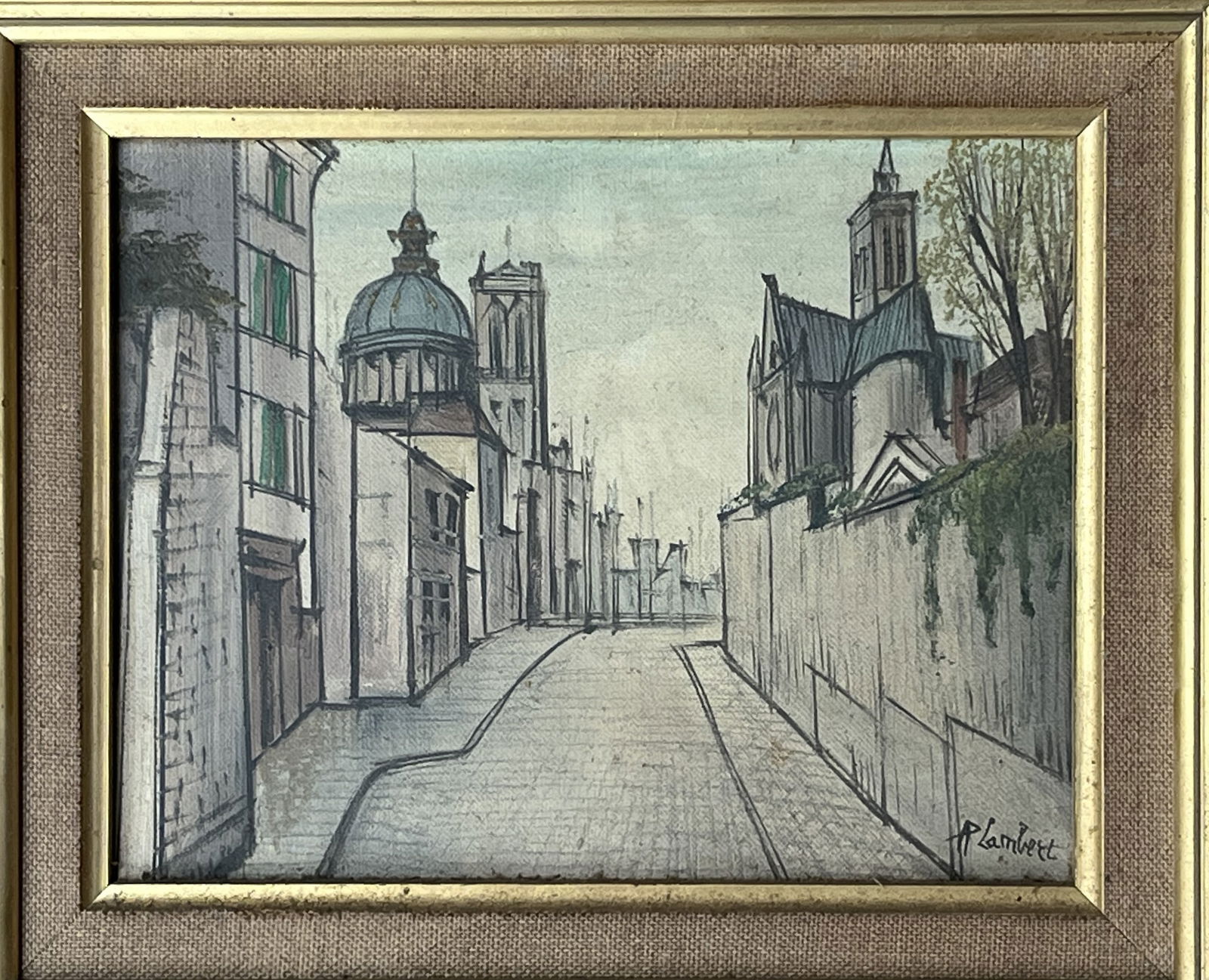 SACRE COUR, BY A P LAMBERTAn oil on