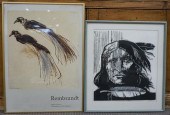 'SACRED FEATHERS', WOOD BLOCK