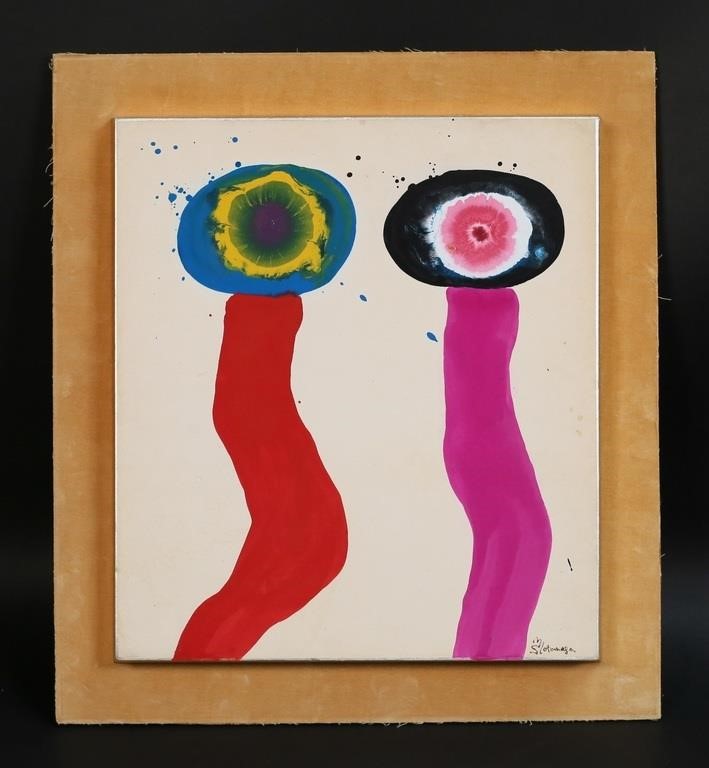 SADAMASA MOTONAGA GOUACHE ON
