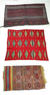 SADDLE BAG  RUG AND THROW.  Tw