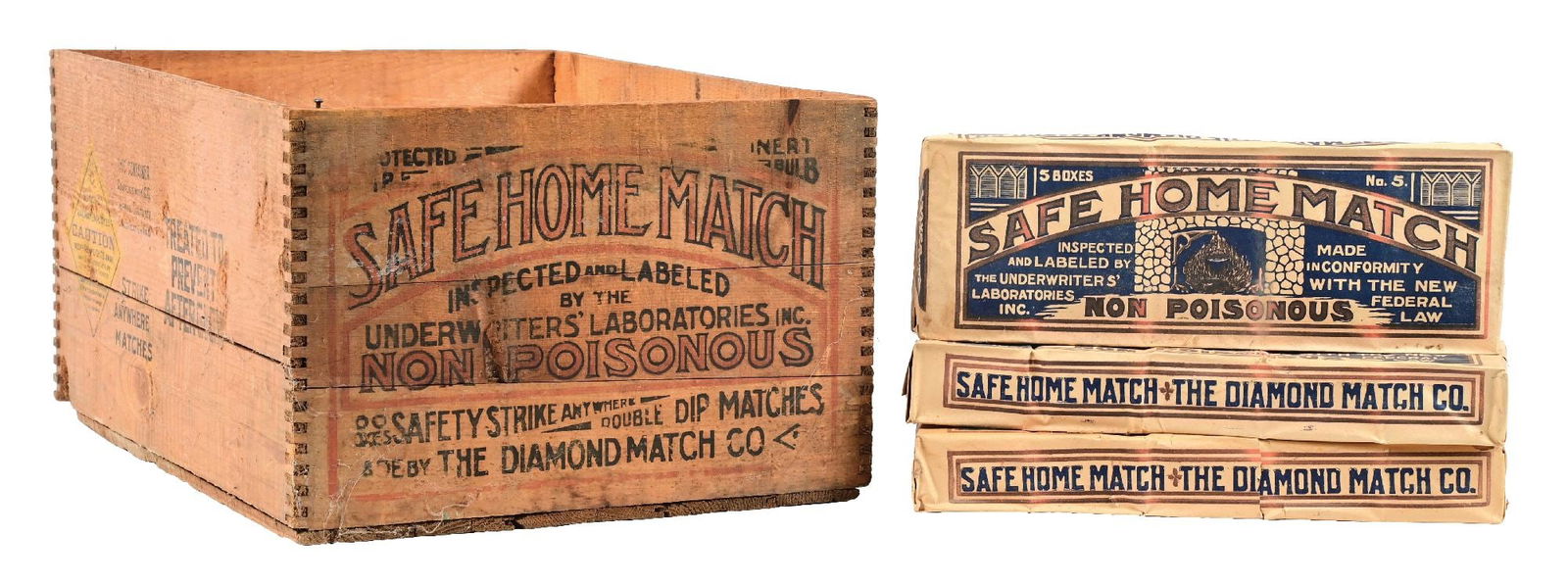 SAFE HOME MATCHES BOXES IN WOODEN