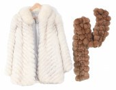 Saga fox fur coat and rabbit s