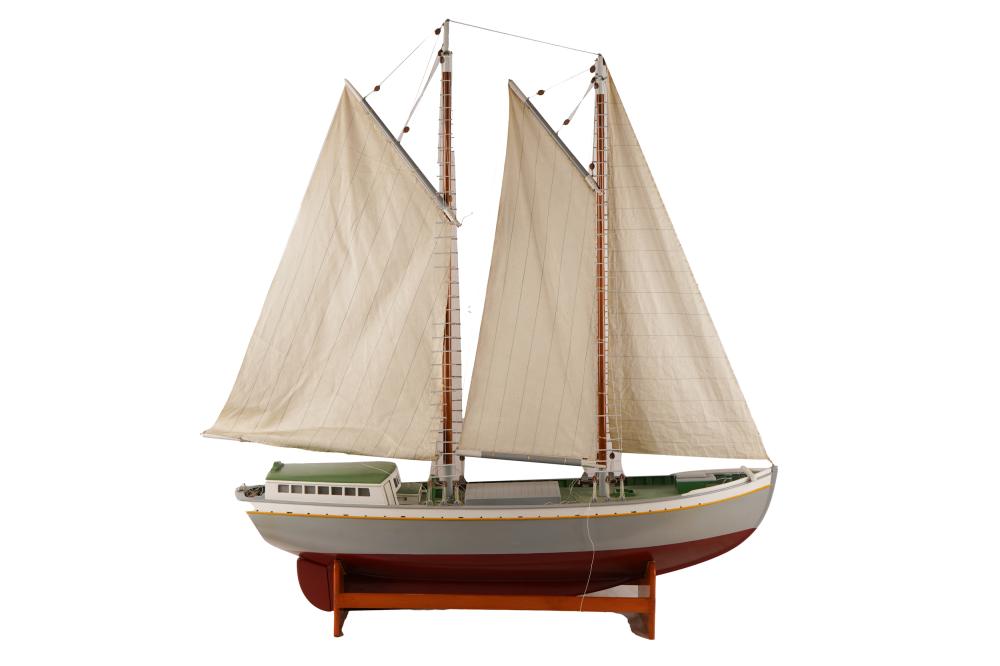 SAILBOAT MODELpainted wood and