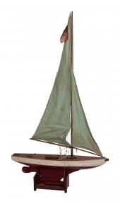 SAILBOAT POND MODEL EARLY 20TH