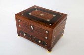 SAILOR MADE INLAID SEWING BOX,