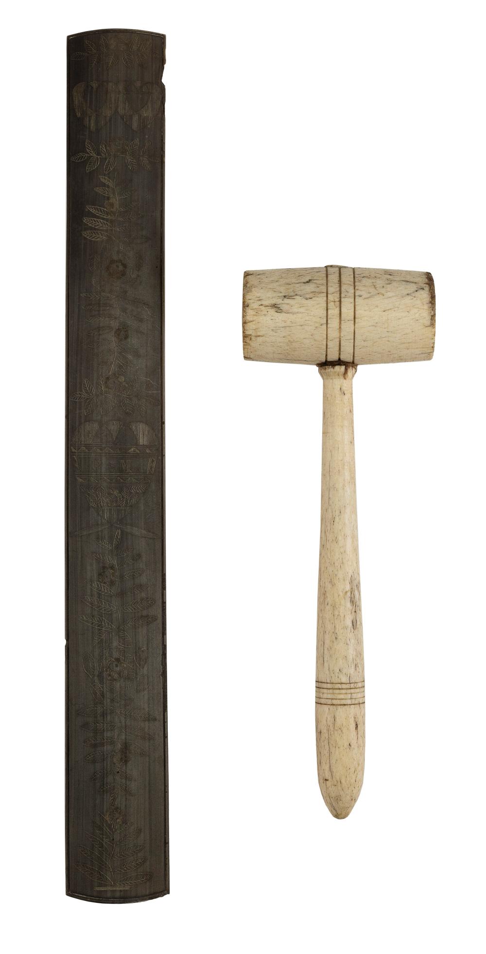 SAILOR-MADE WHALEBONE MALLET AND