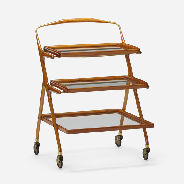 Salca. Tea cart. c. 1955, mahogany,