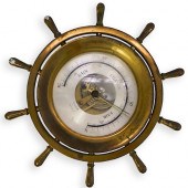 SALEM BRASS SHIPS WHEEL BAROME