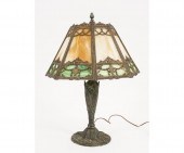 Salem Brothers slag glass lamp