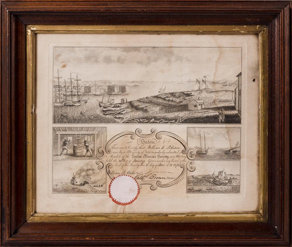 SALEM MARINE SOCIETY CERTIFICATE