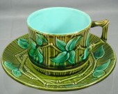 Salins Majolica cup & saucer,