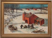 SALLY HALEY WINTER SCENE OIL O