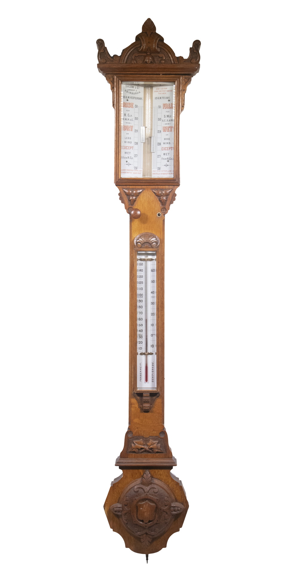 SALOM & CO. ENGLISH STICK BAROMETER