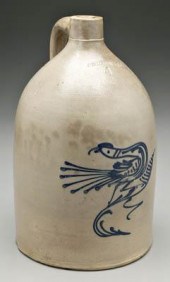 Salt glaze four-gallon jug, co