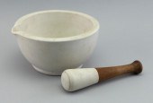 SALT GLAZE MORTAR AND PESTLE L