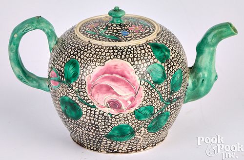 SALT GLAZE STONEWARE TEAPOT 18TH