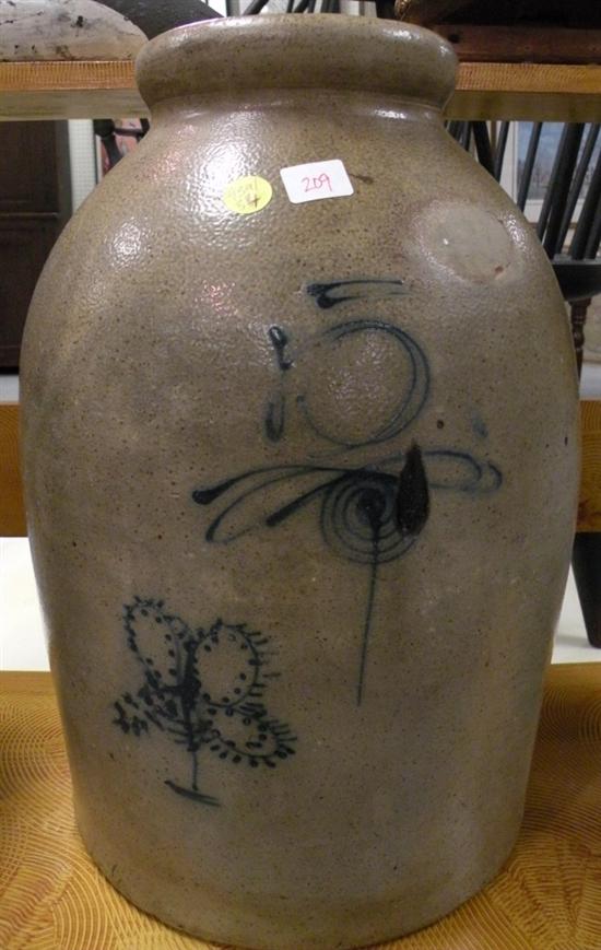 Salt-glazed 5 gallon stoneware