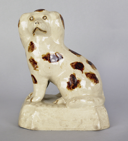 Salt glazed seated stoneware