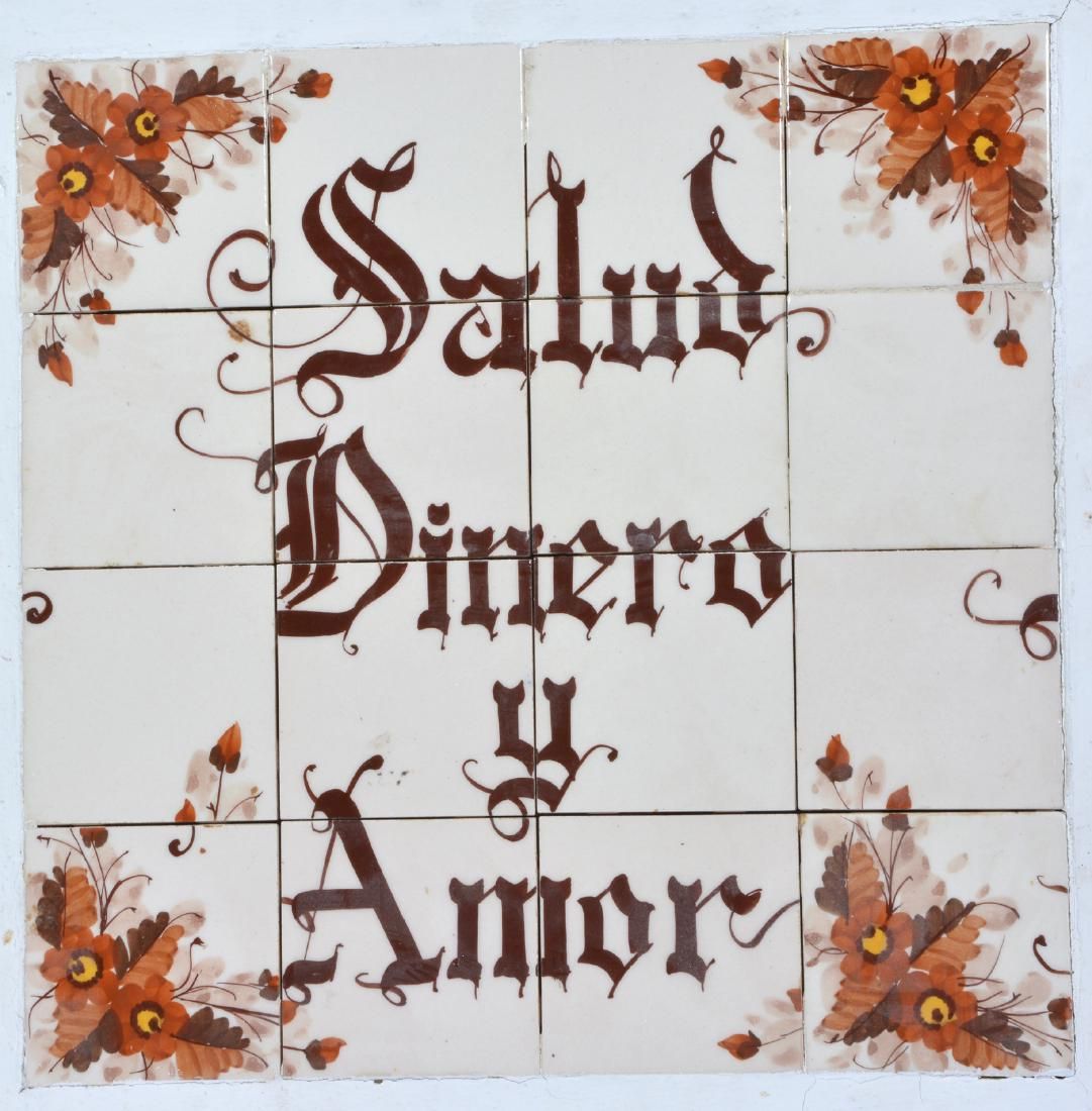 SALUDE, DINERO & AMOR TILE SIGN, LA