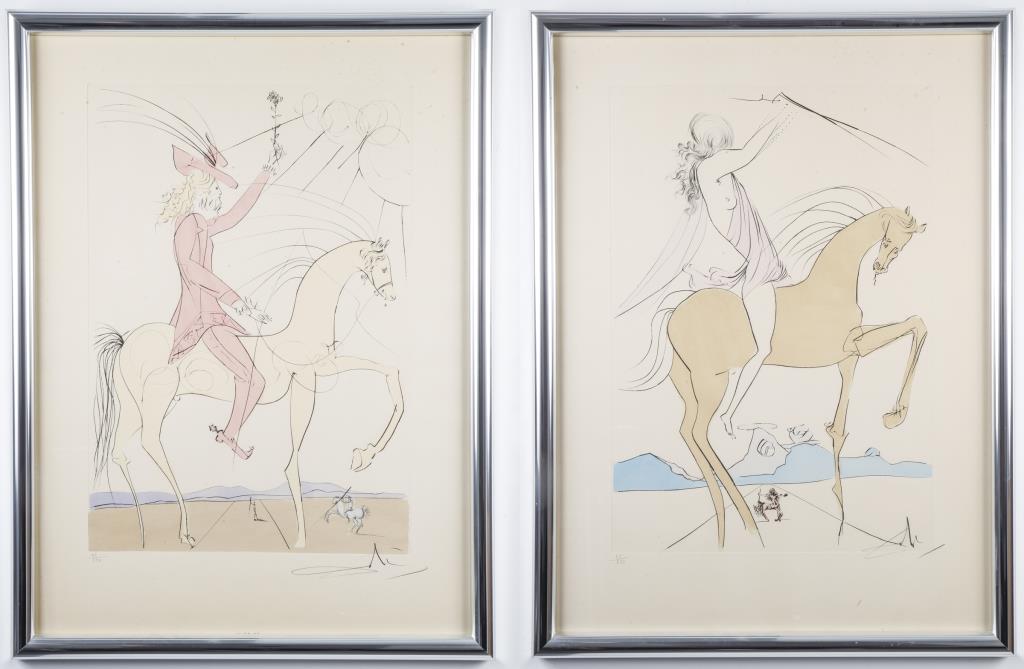 SALVADOR DALI "AMAZONE" & "CAVALIER
