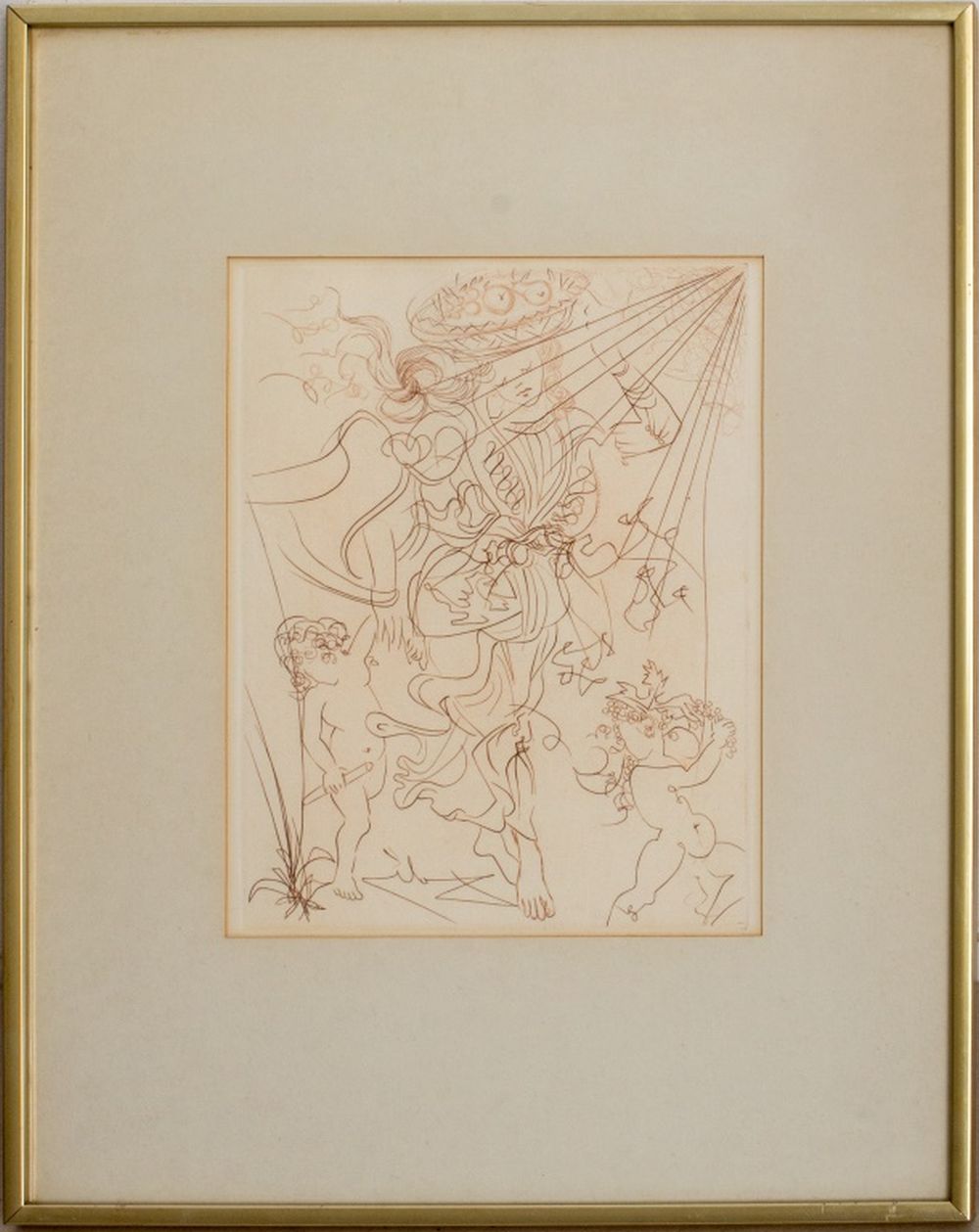 SALVADOR DALI "AUTUMN" ETCHING,