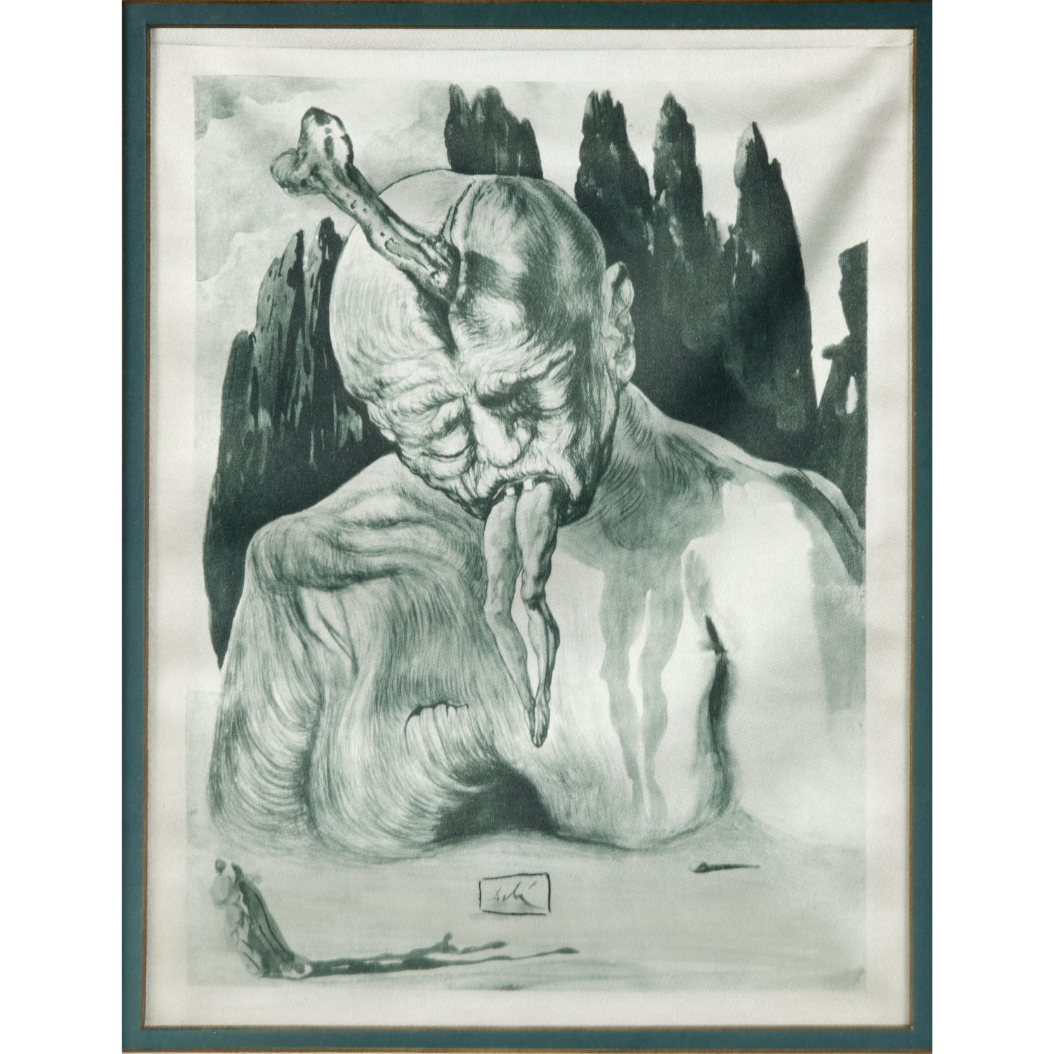 SALVADOR DALI, ETCHING ON SILK