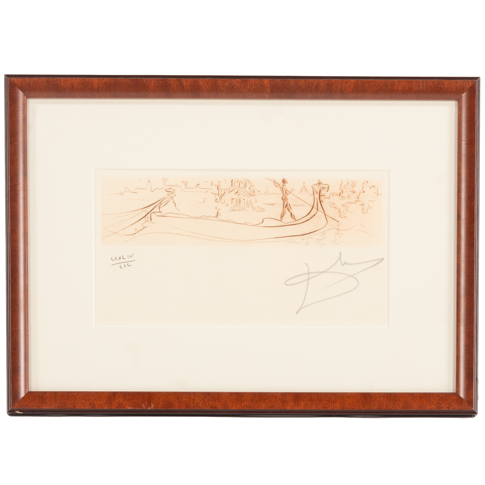 SALVADOR DALI. "GONDOLA," ETCHING