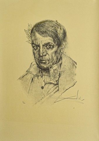 SALVADOR DALI LITHOGRAPH PORTRAIT