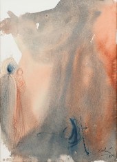 SALVADOR DALI MIXED MEDIA LITH