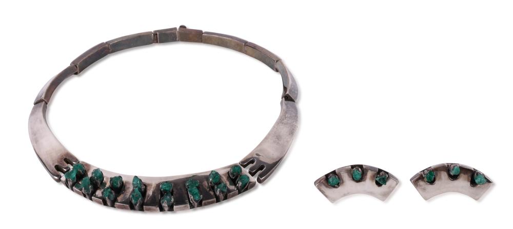 SALVADOR TERAN SILVER GREEN CRYSTAL