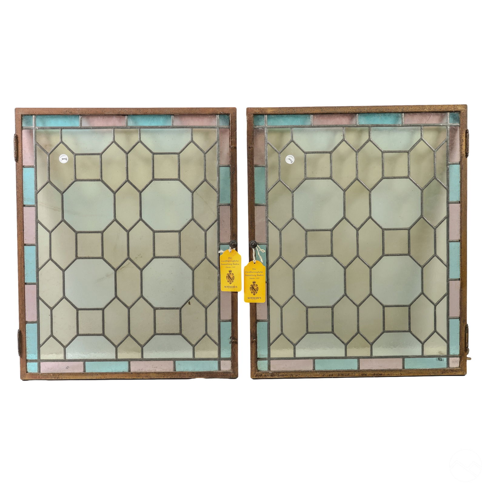 SALVAGE PAIR STAINED GLASS