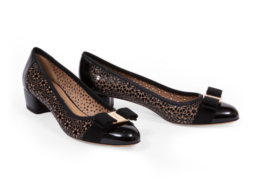 SALVATORE FERRAGAMO BLACK FLORAL