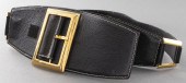 SALVATORE FERRAGAMO BLACK LEAT