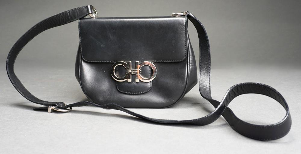 SALVATORE FERRAGAMO BLACK LEATHER