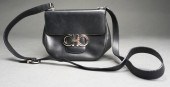 SALVATORE FERRAGAMO BLACK LEAT
