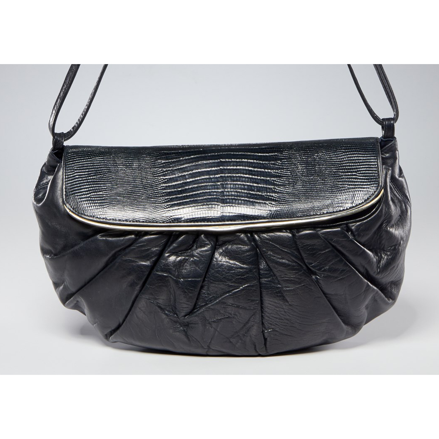 SALVATORE FERRAGAMO BLACK LEATHER