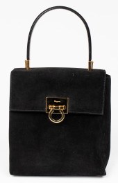 SALVATORE FERRAGAMO BLACK VELV