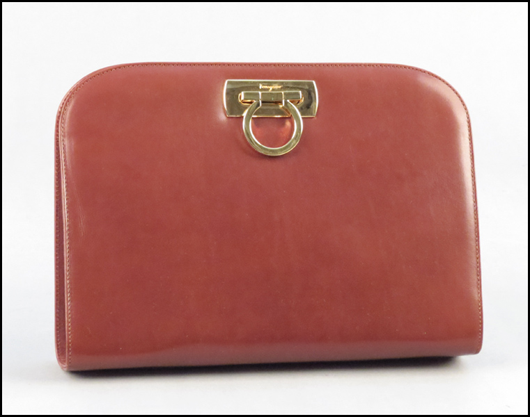 SALVATORE FERRAGAMO BROWN LEATHER